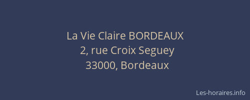 La Vie Claire BORDEAUX