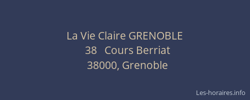 La Vie Claire GRENOBLE