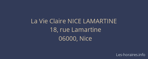 La Vie Claire NICE LAMARTINE