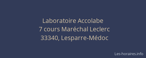 Laboratoire Accolabe