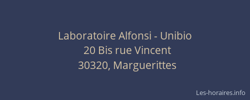 Laboratoire Alfonsi - Unibio