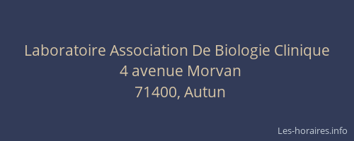 Laboratoire Association De Biologie Clinique