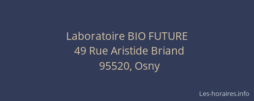 Laboratoire BIO FUTURE