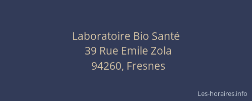 Laboratoire Bio Santé