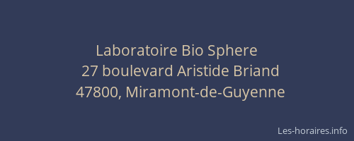 Laboratoire Bio Sphere