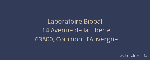 Laboratoire Biobal