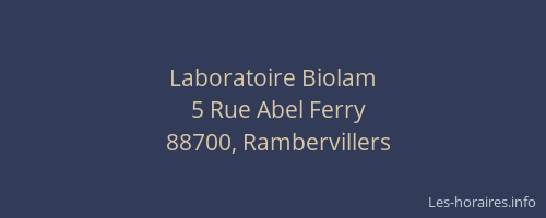 Laboratoire Biolam