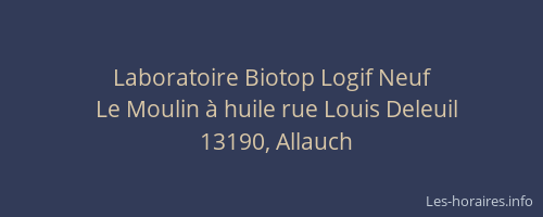 Laboratoire Biotop Logif Neuf