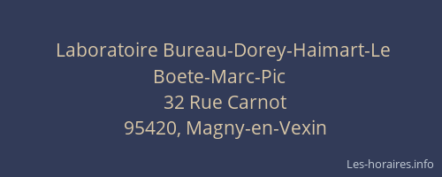 Laboratoire Bureau-Dorey-Haimart-Le Boete-Marc-Pic