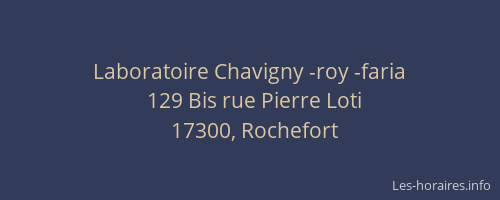 Laboratoire Chavigny -roy -faria