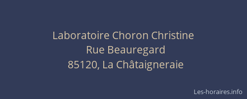 Laboratoire Choron Christine