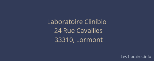 Laboratoire Clinibio