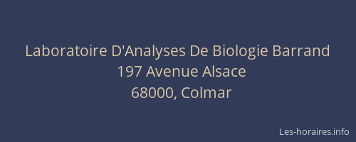 Laboratoire D'Analyses De Biologie Barrand