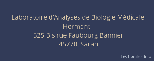 Laboratoire d'Analyses de Biologie Médicale Hermant