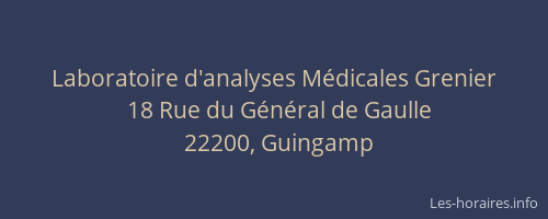 Laboratoire d'analyses Médicales Grenier