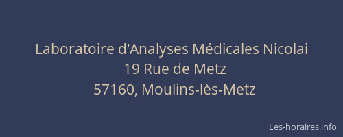 Laboratoire d'Analyses Médicales Nicolai