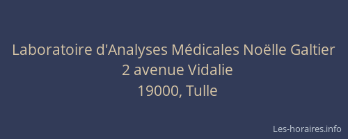 Laboratoire d'Analyses Médicales Noëlle Galtier
