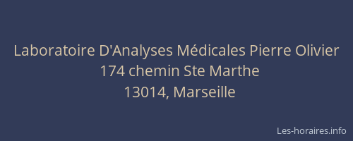 Laboratoire D'Analyses Médicales Pierre Olivier