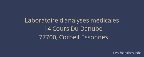 Laboratoire d'analyses médicales