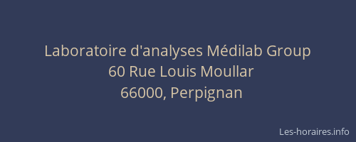 Laboratoire d'analyses Médilab Group