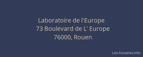 Laboratoire de l'Europe