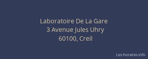 Laboratoire De La Gare