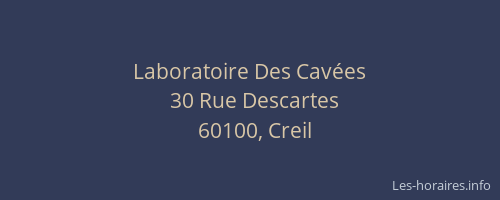 Laboratoire Des Cavées