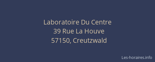 Laboratoire Du Centre