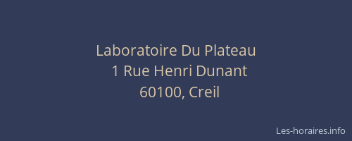 Laboratoire Du Plateau