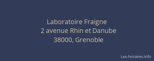 Laboratoire Fraigne