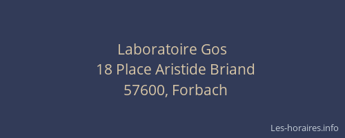 Laboratoire Gos