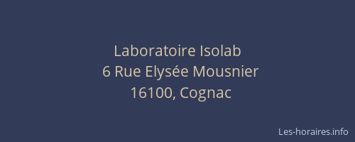 Laboratoire Isolab