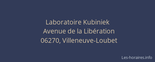 Laboratoire Kubiniek