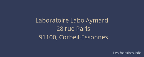 Laboratoire Labo Aymard