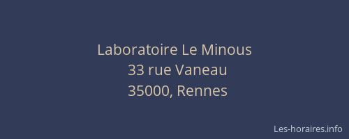 Laboratoire Le Minous