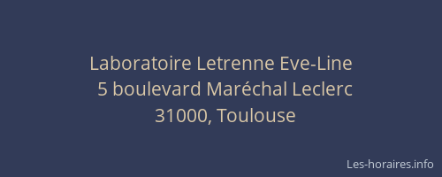 Laboratoire Letrenne Eve-Line