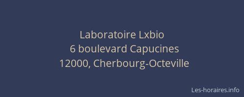 Laboratoire Lxbio