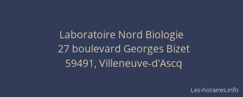 Laboratoire Nord Biologie