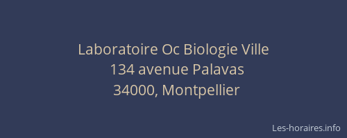 Laboratoire Oc Biologie Ville