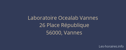 Laboratoire Ocealab Vannes