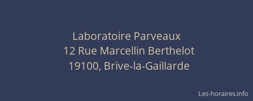 Laboratoire Parveaux