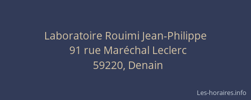 Laboratoire Rouimi Jean-Philippe