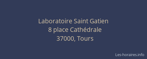 Laboratoire Saint Gatien