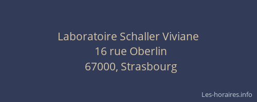 Laboratoire Schaller Viviane