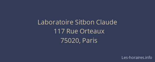 Laboratoire Sitbon Claude