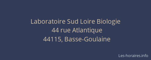 Laboratoire Sud Loire Biologie