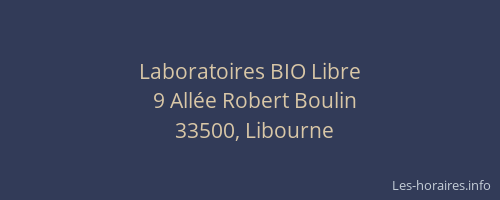 Laboratoires BIO Libre