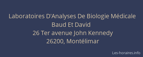Laboratoires D'Analyses De Biologie Médicale Baud Et David