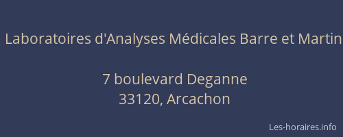 Laboratoires d'Analyses Médicales Barre et Martin