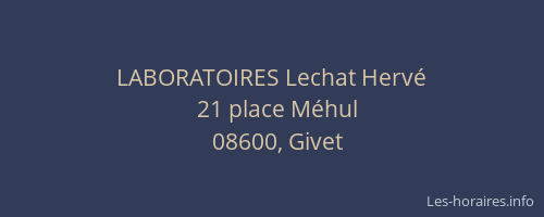 LABORATOIRES Lechat Hervé